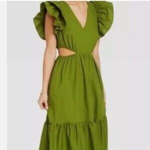 A New Day Green Cut Out Dress (Brand New)